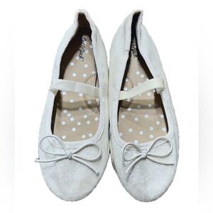 Cat & Jack Cream Sparkle Mary Jane Flats
